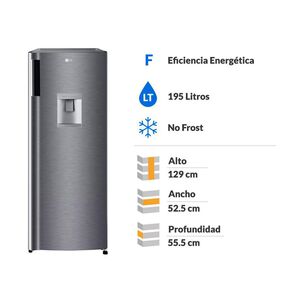 Refrigerador Monopuerta  LG CU21WPG.ADSPECL / No Frost / 195 Litros